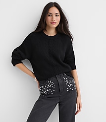 Ribbed Cable Sweater carousel Product Image 1