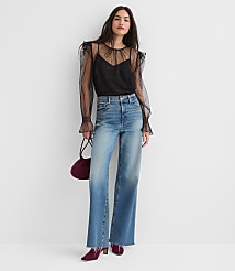 Velvet Dot Tulle Floral Cami Blouse carousel Product Image 4