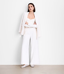Petite LOFT Versa Crepe Drape Palazzo Pant carousel Product Image 1