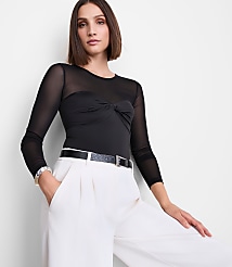 Petite LOFT Versa 360 Knit Mesh Top carousel Product Image 2
