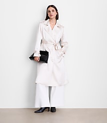 Petite LOFT Versa Satin Trench Coat carousel Product Image 1