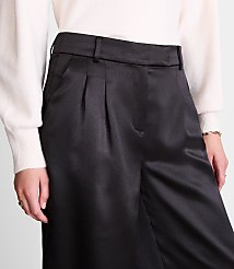 Petite LOFT Versa Satin Palazzo Pants carousel Product Image 4