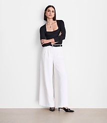 LOFT Versa 360 Knit Square Neck Top carousel Product Image 1