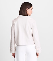 LOFT Versa Embossed Faux Leather Trench Coat carousel Product Image 4