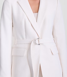 LOFT Versa Crepe Drape Belted Blazer carousel Product Image 4