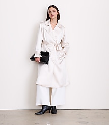 LOFT Versa Satin Trench Coat carousel Product Image 1