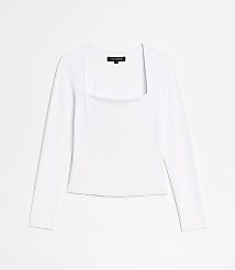 LOFT Versa 360 Knit Square Neck Top carousel Product Image 5