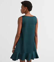 Petite Satin Ruffle Mini Pocket Dress carousel Product Image 3