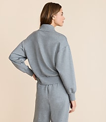Petite Lou & Grey Heathered Scubasoft Half Zip Top carousel Product Image 3
