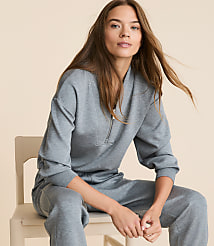 Petite Lou & Grey Heathered Scubasoft Half Zip Top carousel Product Image 2