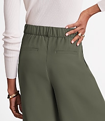 Petite LOFT Versa Crepe Drape Palazzo Pant carousel Product Image 4