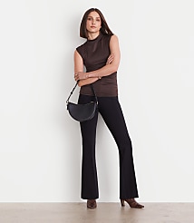 Petite LOFT Versa 360 Knit Ruched Mock Neck Top carousel Product Image 1