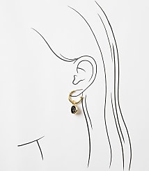 Circle Drop Hoop Earrings carousel Product Image 2