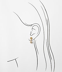 Pave Ball Drop Stud Earring Set carousel Product Image 2