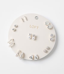 Pearlized Sparkle Stud Earring Set carousel Product Image 1