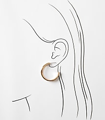 Mixed Metal Double Hoop Earrings carousel Product Image 2