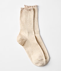 Ruffle Ribbed Crew Socks carousel Product Image 1