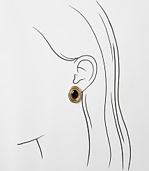 Cast Oval Stud Earrings carousel Product Image 2