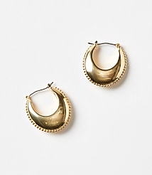 Chunky Crescent Hoop Earrings carousel Product Image 1