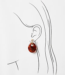 Marbleized Resin Drop Statement Earrings carousel Product Image 2