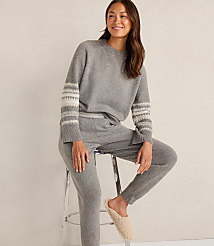 Haven Well Within Organic Cotton Blend Nostalgic Fair Isle Joggers carousel Product Image 3