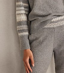 Haven Well Within Organic Cotton Blend Nostalgic Fair Isle Joggers carousel Product Image 4