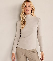 Haven Well Within Essential Organic Cotton Mock Neck Long Sleeve Tee carousel Product Image 1