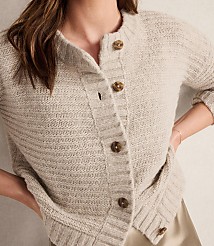 Haven Well Within Merino Wool Cashmere Link Stitch Cardigan carousel Product Image 3