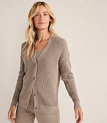 Haven Well Within Organic Cotton Shaker Stitch Cardigan carousel Product Image 2