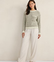 Haven Well Within Organic Cotton Linear Stitch Crewneck Sweater carousel Product Image 2
