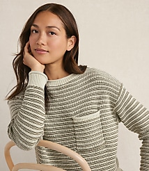 Haven Well Within Organic Cotton Linear Stitch Crewneck Sweater carousel Product Image 3