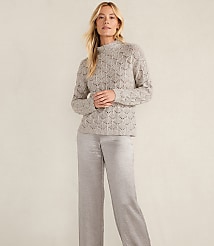Haven Well Within Lurex Blend Pointelle Crewneck Sweater carousel Product Image 2