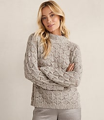 Haven Well Within Lurex Blend Pointelle Crewneck Sweater carousel Product Image 1