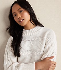 Haven Well Within Cotton Blend Horizontal Cable Sweater carousel Product Image 2