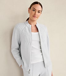 Haven Well Within Organic Cotton Blend Fair Isle Stitch Bomber carousel Product Image 4