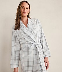 Haven Well Within Lightweight Flannel Windowpane Robe carousel Product Image 2