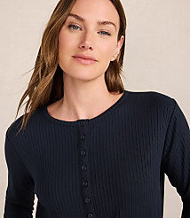 Haven Well Within Drapey Rib Knit Henley carousel Product Image 2