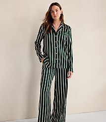 Haven Well Within Washable Silk Pinstripe Pajama Top carousel Product Image 3