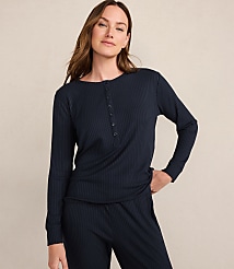 Haven Well Within Drapey Rib Knit Henley carousel Product Image 1