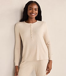 Haven Well Within Drapey Rib Knit Henley carousel Product Image 1