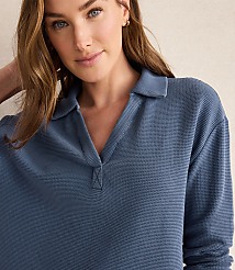 Haven Well Within Organic Cotton Waffle Johnny Collar Top carousel Product Image 4