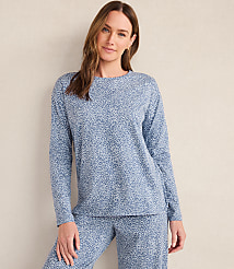 Haven Well Within Organic Cotton Jersey Animal Print Pajama Top carousel Product Image 1