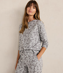 Haven Well Within Organic Cotton Jersey Muted Floral Bateau Neck Tee carousel Product Image 1