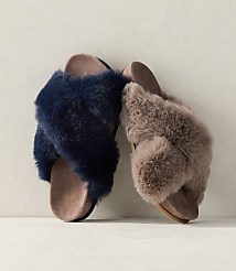 Haven Well Within Faux Fur Criss Cross Molded Slippers carousel Product Image 3