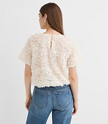 Floral Tulle Bubble Hem Tee carousel Product Image 4