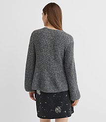 Shimmer Ribbed Peplum Sweater carousel Product Image 3