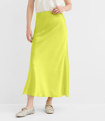Satin Bias Maxi Skirt carousel Product Image 4