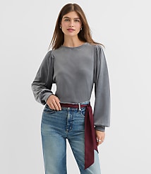 Petite Velour Sweatshirt carousel Product Image 1