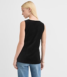 Petite Velvet High Neck Vest carousel Product Image 3