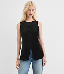 Petite Velvet High Neck Vest carousel Product Image 1